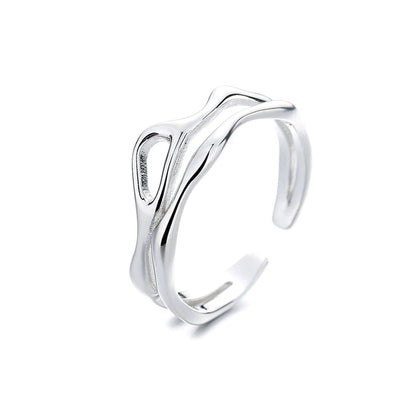 Timewarp Silver Ring | Side View