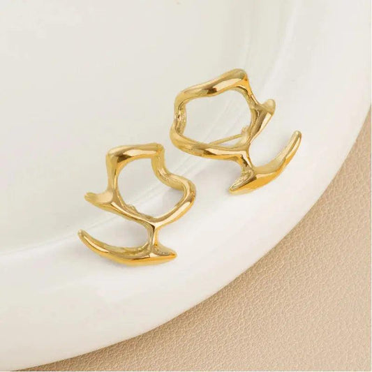 Gold Hydro Earrings | Product Front View