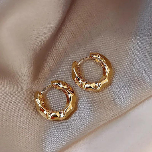 Loophole Earrings | Gold | Top View