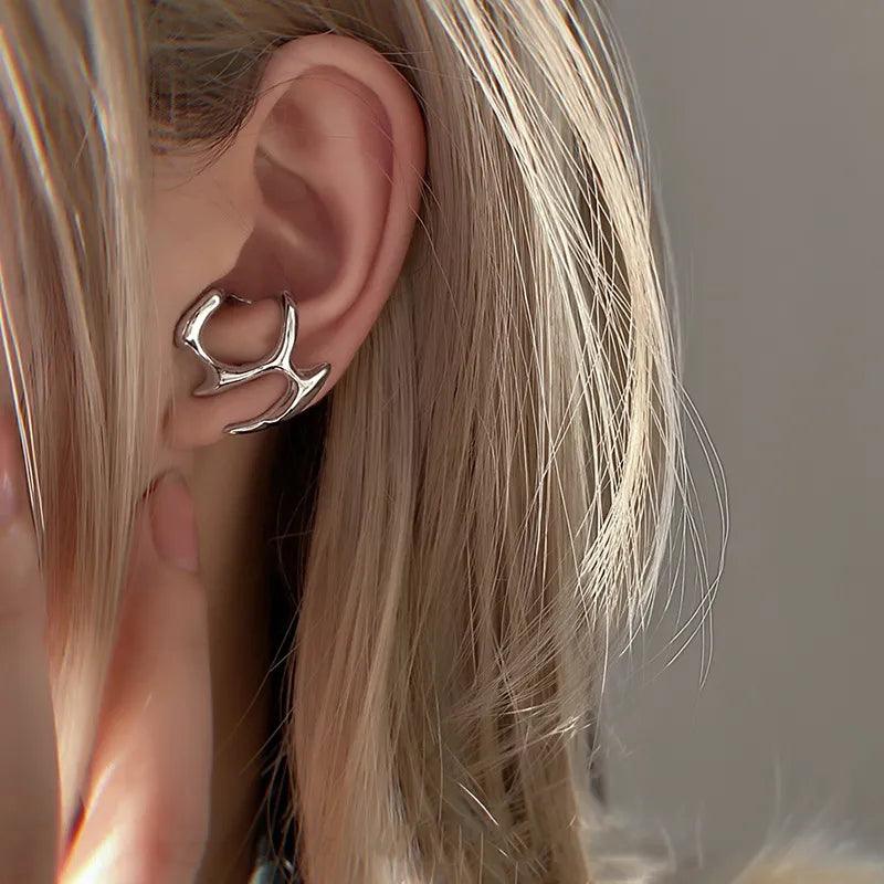 Silver Hydro Earrings | On Ear