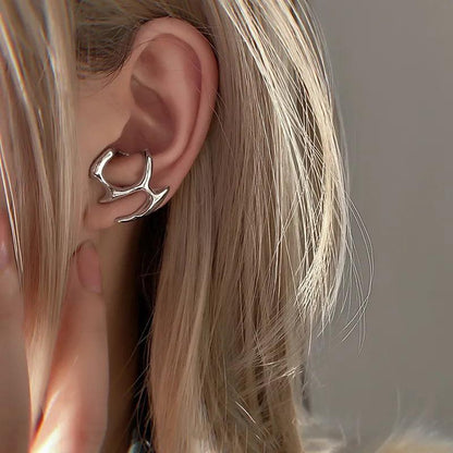 Silver Hydro Earrings | On Ear