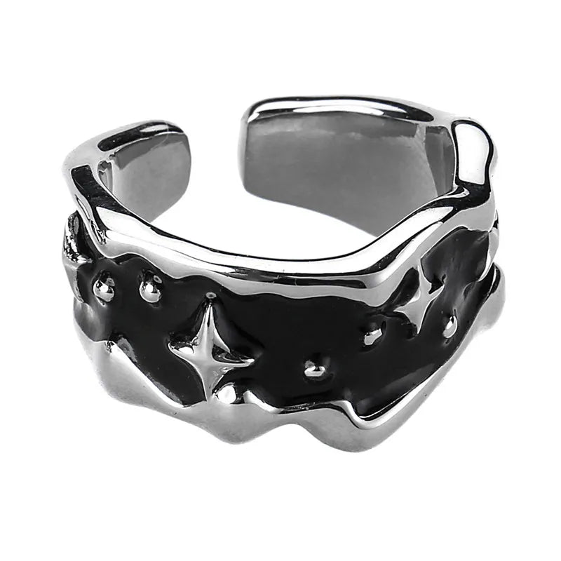 silver milky way ring, product image, front view