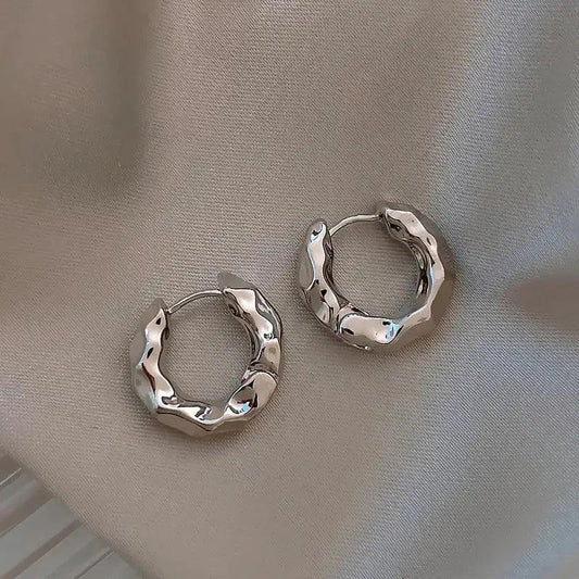 Loophole Earrings | Silver | Top View