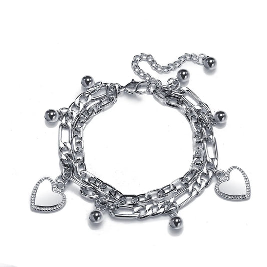 silver lovelink bracelet, product image, top view