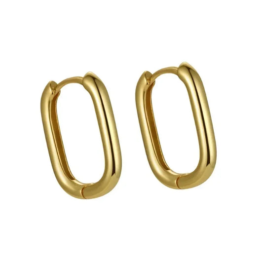 gold lavinia earrings, product image, front view