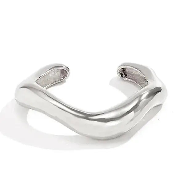 Silver Torque Bangle | Front View